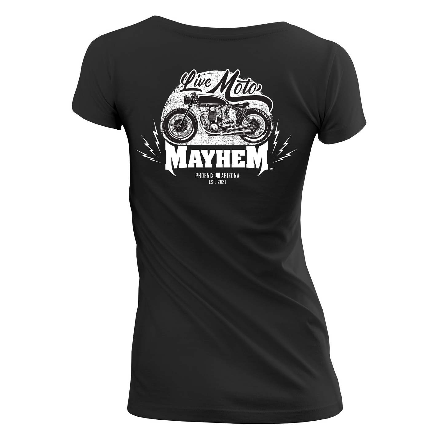 "Live Moto Mayhem” V-Neck T-shirt